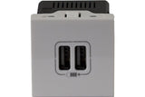 LEGRAND Plastron Mosaic 45x45 chargeur 2 ports USB