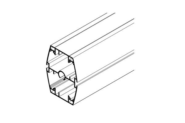 REHAU COLONNE VERTICA DOUBLE 80x115 - 2 COMPARTIMENTS ALUMINIUM 2,70 m
