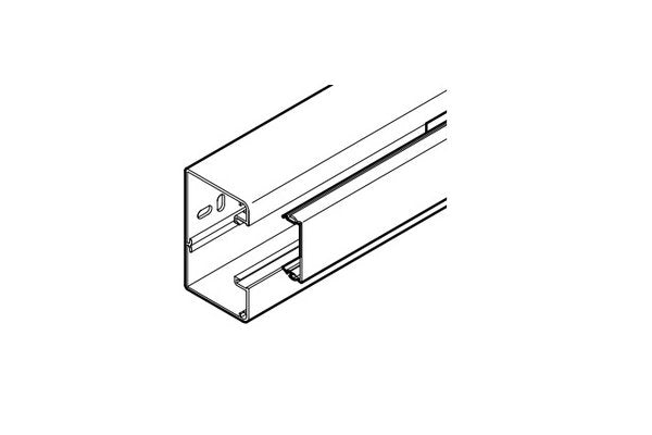 REHAU GOULOTTE CLIDI 90x55 - 1 COMPARTIMENT AVEC COUVERCLE PVC BLANC 2 m