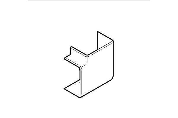 REHAU ANGLE PLAT POUR GOULOTTE CLIDI 90x55 PVC BLANC