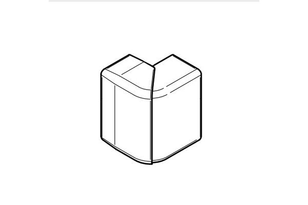 REHAU ANGLE EXTERIEUR VARIABLE POUR GOULOTTE CLIDI 130x55 PVC BLANC