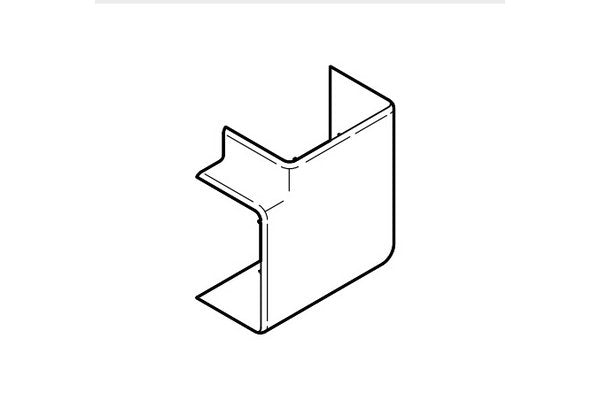 REHAU ANGLE PLAT POUR GOULOTTE CLIDI 130x55 PVC BLANC
