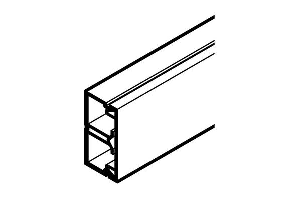 REHAU MOULURE AXIS MINI 32x16 - 2 COMPARTIMENTS PVC BLANC 2 m