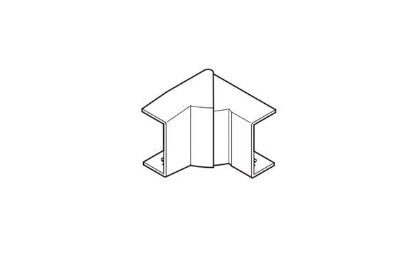 REHAU ANGLE INTERIEUR VARIABLE POUR MOULURE AXIS MINI 32x16 PVC BLANC