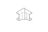 REHAU ANGLE INTERIEUR VARIABLE POUR MOULURE AXIS MINI 32x16 PVC BLANC