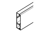 REHAU MOULURE AXIS MINI 50x20 - 2 COMPARTIMENTS EXCENTRES PVC BLANC 2 m
