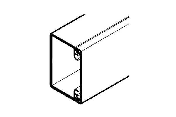 REHAU GOULOTTE AXIS 60x40 - 1 COMPARTIMENT PVC BLANC IK10 2 m