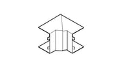 REHAU ANGLE INTERIEUR VARIABLE POUR GOULOTTE AXIS 60x40 PVC BLANC IK10