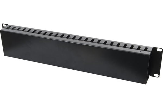 DEXLAN Panneau ajouré guide câbles 2U 19   avec couvercle