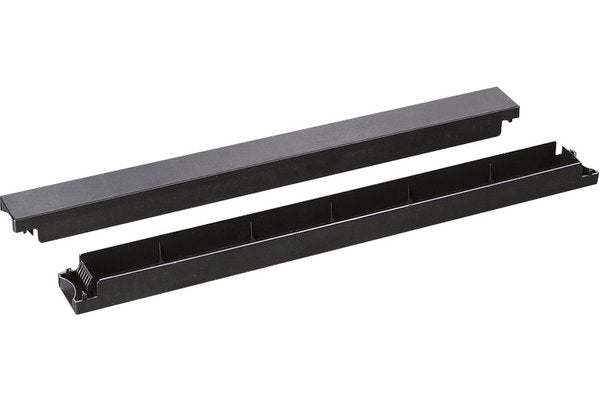 Panneau 19" 1U plein noir à clipser