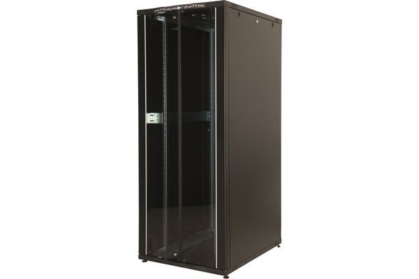EKIVALAN Baie serveur BEEA 42U 800 x 1000, 2 verre, métal (noir)
