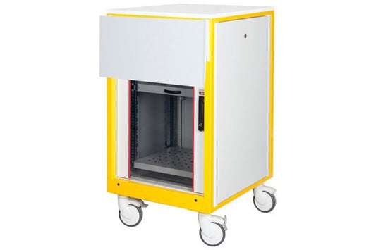 EKIVALAN Baie Workstation IP54 16U - 600x670 mm - Porte en verre Securit - Gris