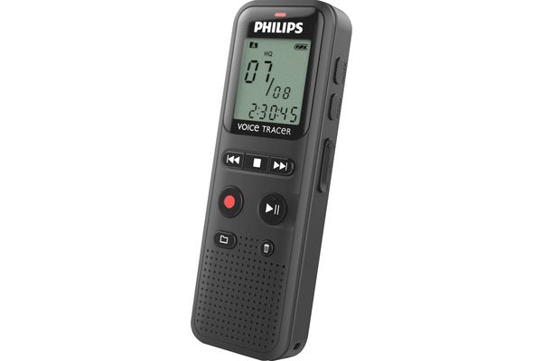 PHILIPS Dictaphone VoiceTracer DVT1160 : Optimisé pour les notes 8Go, Mono, Noir