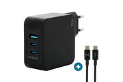 Charger 100W 2USB C 1USBA GaN cable 100W