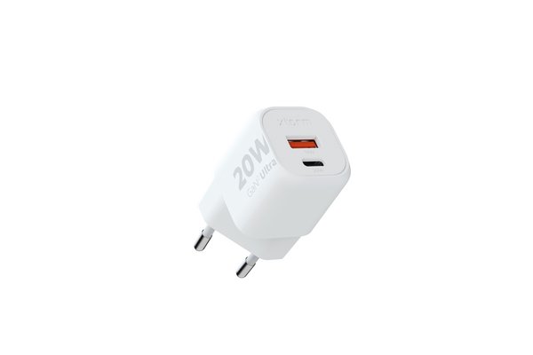 XTORM Chargeur mural écologique XEC020 20 W 2 ports USB-A USB-C PD certifié GRS