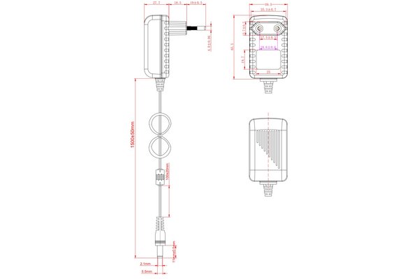 Bloc d alimentation 5 V 2 A - Jack 5,5 x 2,1 mm