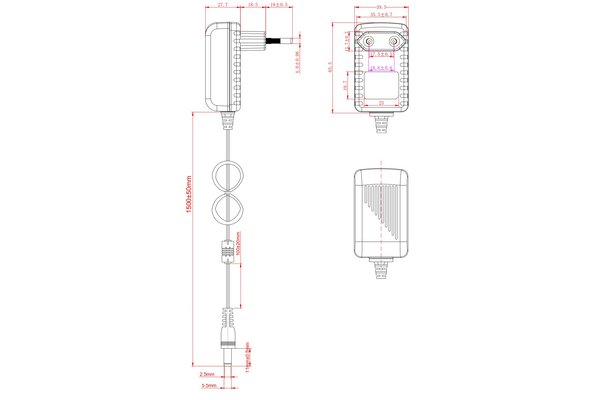 Bloc d alimentation 5 V 2 A - Jack 5,5 x 2,5 mm