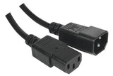 Rallonge d alimentation C14 / C13 noire - 1 m