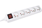 DEXLAN Multiprise 3 prises sans interrupteur blanche - 1,5 m