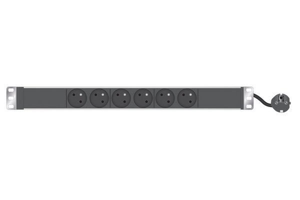 Multiprise rackable 19" 6 prises