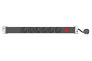 Multiprise rackable 19" 6 prises avec interrupteur et voyant