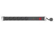 Multiprise rackable 19" parafoudre 6 prises