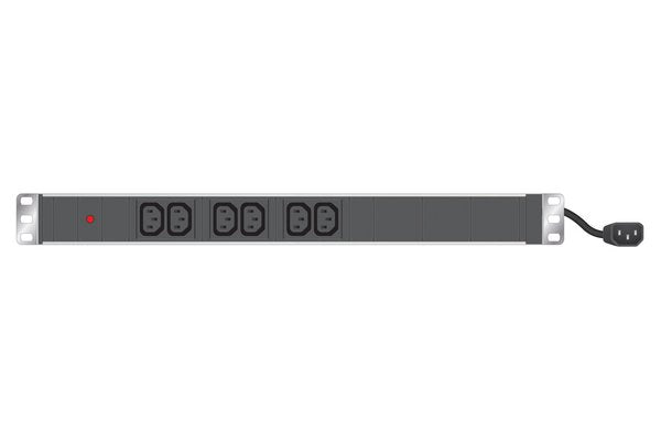 Multiprise rackable 19" 6 prises C13 / cordon C14 avec voyant