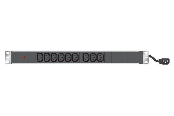 Multiprise rackable 19" 9 prises C13 / cordon C14 avec voyant