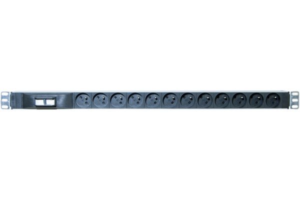 Multiprise rackable 19" verticale 0 U 12 prises + disjoncteur