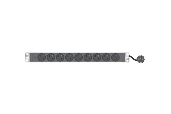 Multiprise 19" 9 prises avec voyant