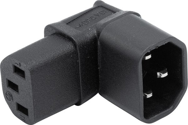 Adaptateur IEC C14 / IEC C13 coudé