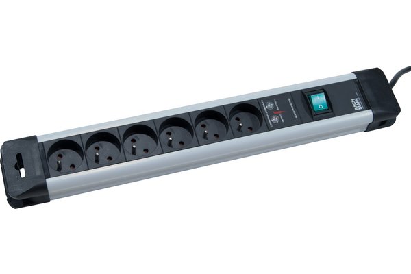 BACHMANN Multiprise BM005931 parafoudre 6 prises avec interrupteur