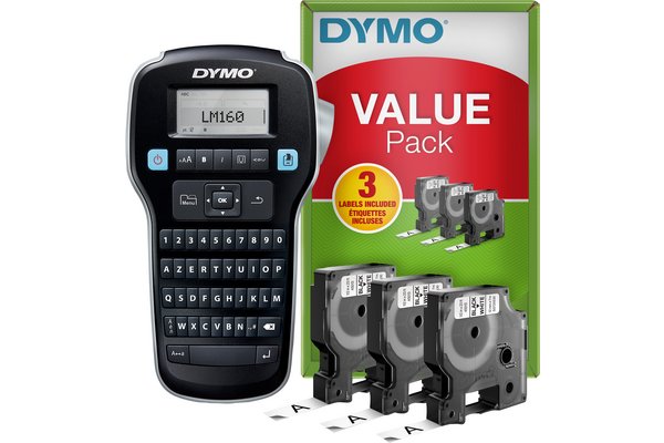 DYMO Kit LabelManager 160, étiqueteuse + 3 rubans