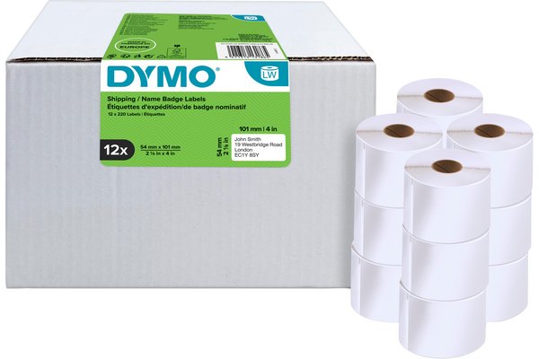 DYMO Etiquette pour LabelWriter 54mm x 101mm,2640 étiquettes