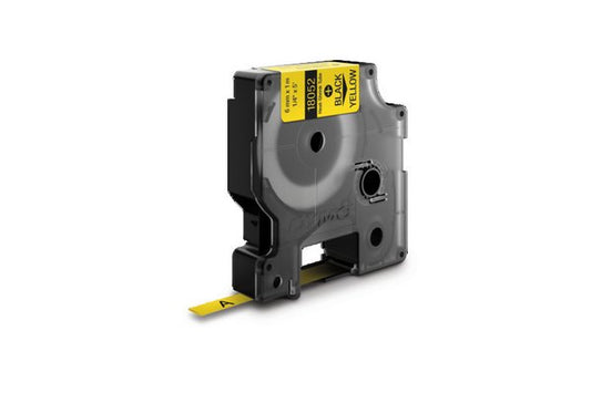 DYMO Rhino Etiquette industrielle gaine thermorétractable 6mm x 1,5m noir/jaune