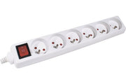 DEXLAN Multiprise 3 prises sans interrupteur blanche - 1,5 m