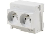 Double prise secteur modulaire 10/16 A