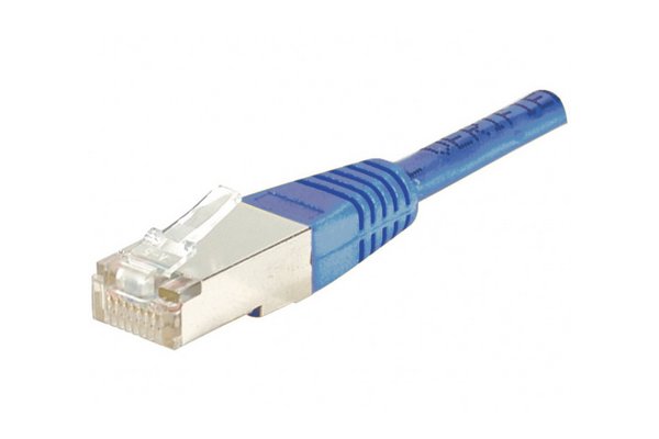 Cordon RJ45 catégorie 6 F/UTP bleu - 0,15 m