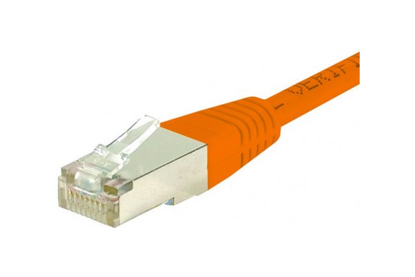 Cordon RJ45 catégorie 6 F/UTP orange - 0,15 m