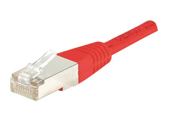 Cordon RJ45 catégorie 5e F/UTP rouge - 0,5 m