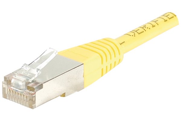 Cordon RJ45 catégorie 5e F/UTP jaune - 20 m