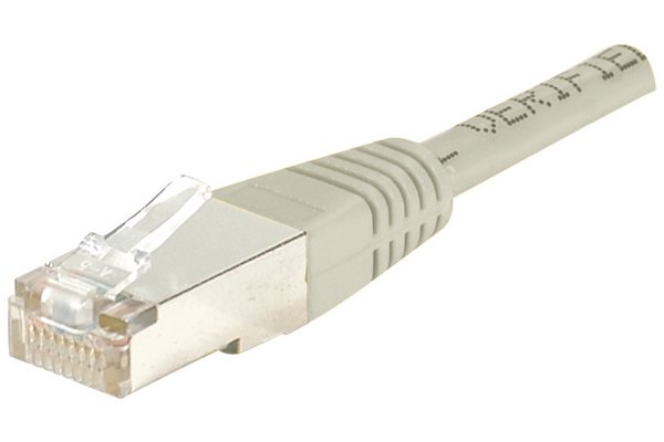 Cordon RJ45 catégorie 5e F/UTP gris - 15 m