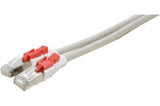 Cordon RJ45 catégorie 6A S/FTP à verrouillage gris - 2 m