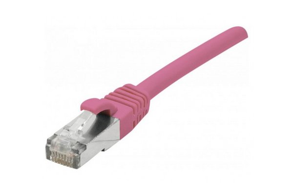 Cordon RJ45 catégorie 6 F/UTP LSOH SNG rose - 0,15 m