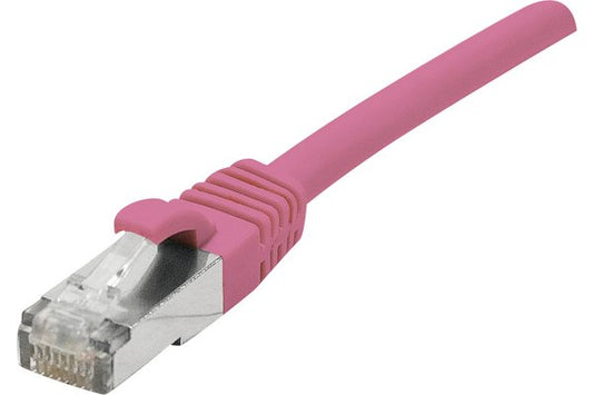 DEXLAN Cordon RJ45 catégorie 6A S/FTP LSOH snagless rose - 0,15 m
