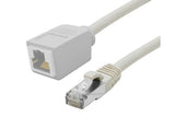 Rallonge cordon RJ45 catégorie 6A S/FTP LS0H snagless gris - 1 m