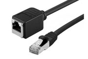 Rallonge cordon RJ45 catégorie 6A S/FTP LS0H snagless noir - 10 m