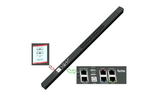 RARITAN PX3-5260V PDU IP ZéroU 16A 12 p. 12x C13 IEC309 switch+mesure