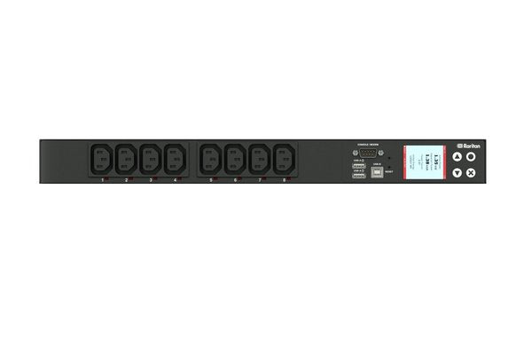 PDU IP 19" 1U 16A 8 p. 8x C13 Entrée C20 - Switch + mesure