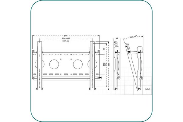 AAVARA Support mural EF4030 inclinable pour écrans 26-52